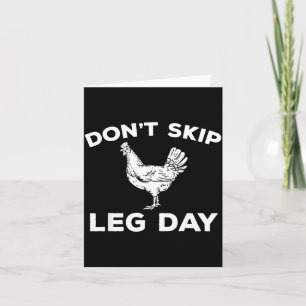 T-Shirt 'Don't Skip Leg Day' Lustiger Fitness-Gym Karte