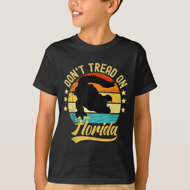 T-shirt Don't Tread On Florida Alligator  (Devant)