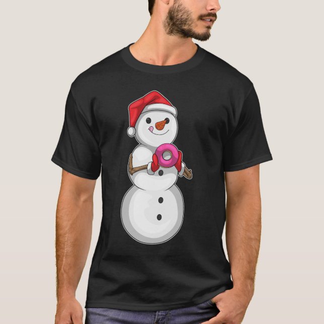 T-shirt Donut de Noël Snowman (Devant)