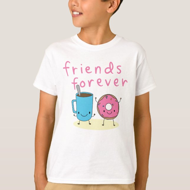 T-shirt Donut et café meilleur ami (Devant)
