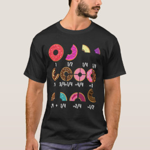 T-shirt Donut Fraction Math Enseignants Retour à l'école É