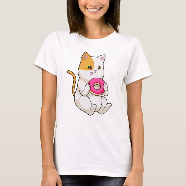 T-shirt Donut mangeur de chats (Devant)