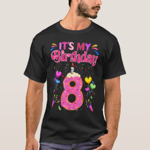 T-shirt Donut Sucré C'est Mon 8ème Anniversaire  8 Ans