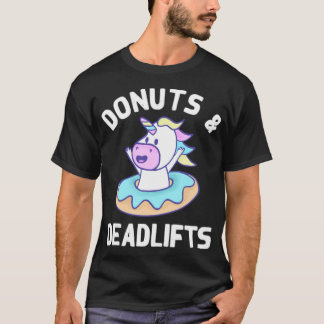 T-shirt Donuts And Deadlifts Unicorn Weightlifting Powerli