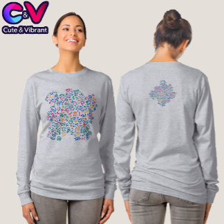 T-shirt Doodle amusant coloré formes vibrantes