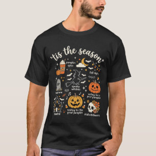 T-shirt Doodle de Halloween C'est la saison design sorcièr