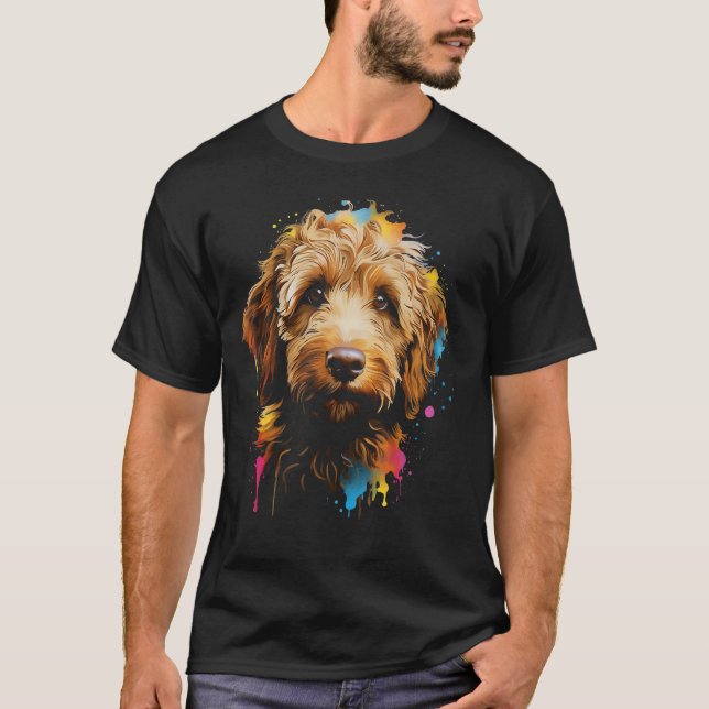 T-shirt Doodle d'or Chien meilleur chien marchant Animaux  (Devant)
