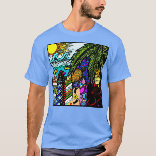 T-shirt Doodle hawaïen
