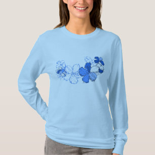 T-shirt Doodle Hibiscus Dames Tee