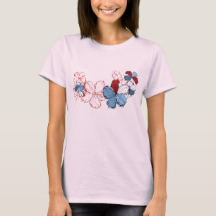 T-shirt Doodle Hibiscus Dames Tee
