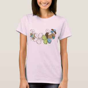 T-shirt Doodle Hibiscus Dames Tee