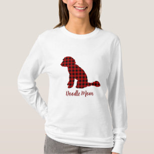 T-shirt Doodle Maman Labradoodle à carreaux de Buffalo