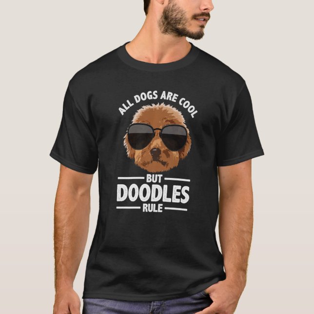 T-shirt Doodle mignon Pour Hommes Femmes Doodle Doré Labra (Devant)