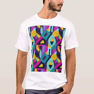 T-shirt Doodles rétro : pop art géométrique.