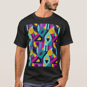 T-shirt Doodles rétro : pop art géométrique.