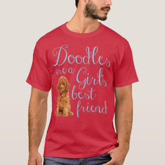 T-shirt Doodles sont une fille meilleur ami Golden Labrado