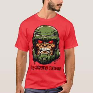 T-shirt Doom Keep Slay Demons Guy
