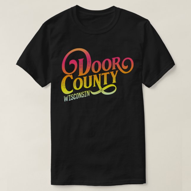 T-shirt Door County Wisconsin design touristique adultes & (Design devant)