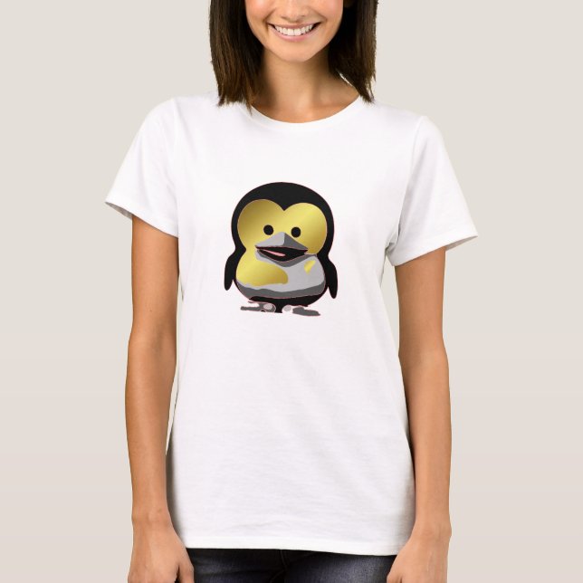 T-shirt d'Or de Tux de bébé de Linux (Devant)
