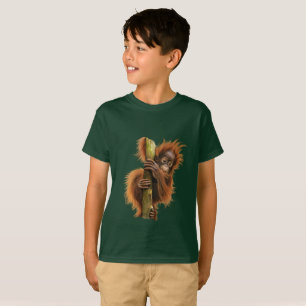 T-shirt d'orang-outan de Hanes Tagless des enfants