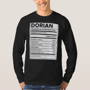 T-shirt Dorian Nutrition Information Problème Résoudre Dur