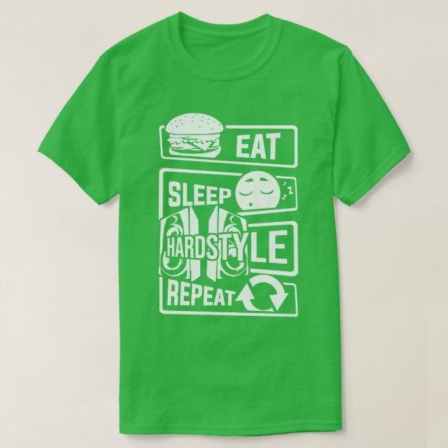 T-shirt Dormir Danser à la basse de répétition style hards (Design devant)
