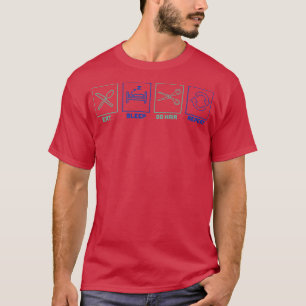 T-shirt Dormir Dormir Cheveux Répéter cheveux Couper les c