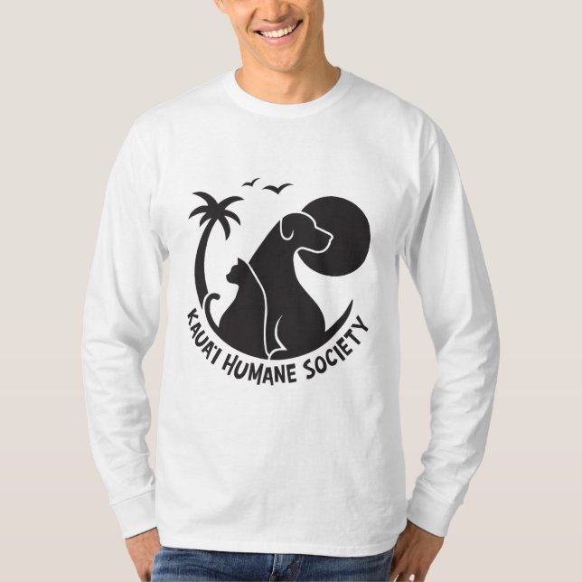 T-shirt Dormir long masculin avec logo noir KHS (Devant)