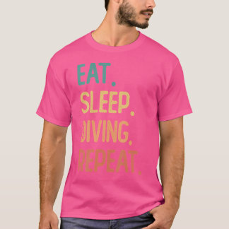 T-shirt Dormir manger Plongée Répéter