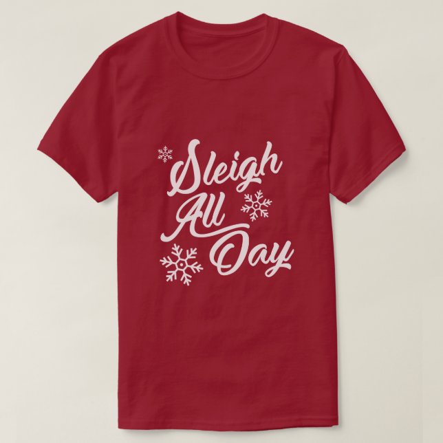 T-SHIRT DORMIR TOUTE LA JOURNÉE CADEAU DE NOËL (Design devant)