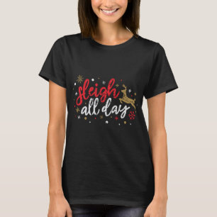 T-shirt Dormir toute la journée Reindeer Drôle Mignonne No