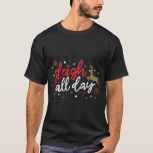 T-shirt Dormir toute la journée Reindeer Drôle Mignonne No