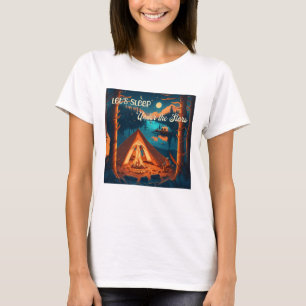 T-shirt Dormons sous les étoiles Art de camping