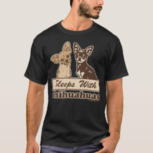 T-shirt Dors Avec Chihuahuas
