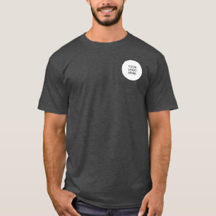 T-shirt Dos & Avant Imprimer Logo d'entreprise Mens Heathe