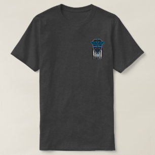 T-shirt Dos Bleu Ou Il N'Y Aura Personne Pour Vous Souteni