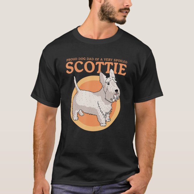 T-shirt Dos De Chien D'Un Propriétaire De Chien Écossais G (Devant)