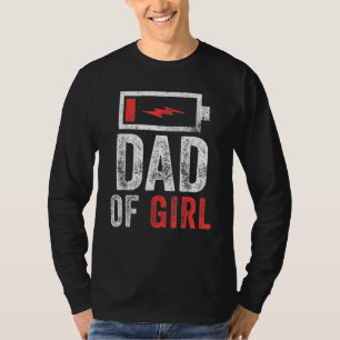 T-shirt Dos De Fille De Fille Fête des pères Naissance De