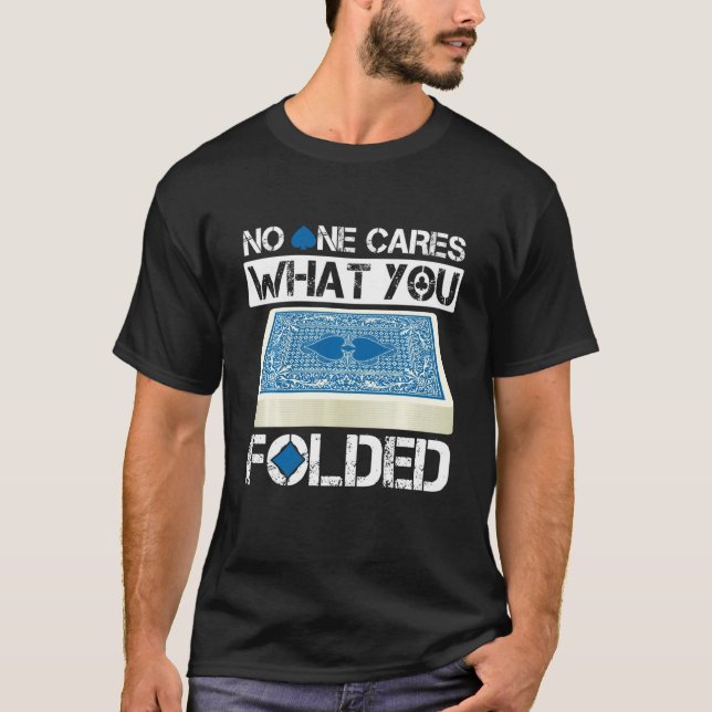 T-shirt Dossier de la carte pliante Texas Holdem Poker Car (Devant)