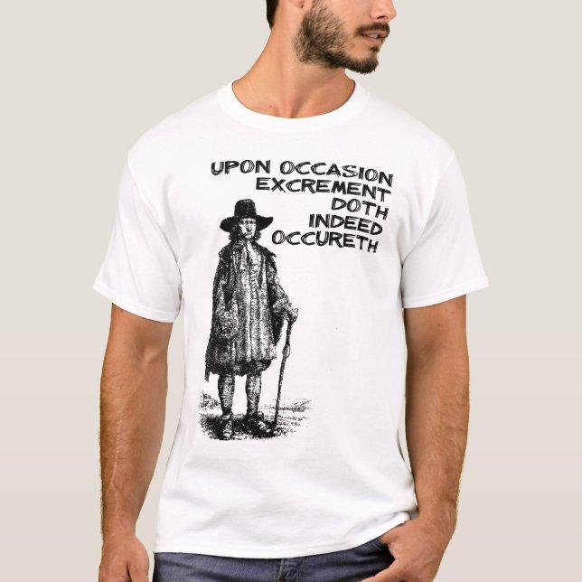T-shirt Doth Excreth Occureth Funny Shirt (Devant)