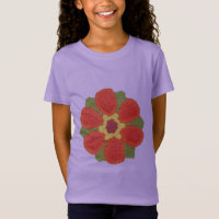 T-Shirt Dotty Flower Girl's Fine Jersey