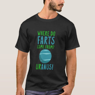 T-shirt D'Où Viennent Les Pâtes, Uranus ! Astronomie amusa