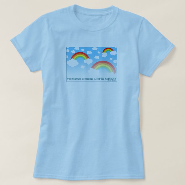 T-shirt Double arc-en-ciel (Design devant)