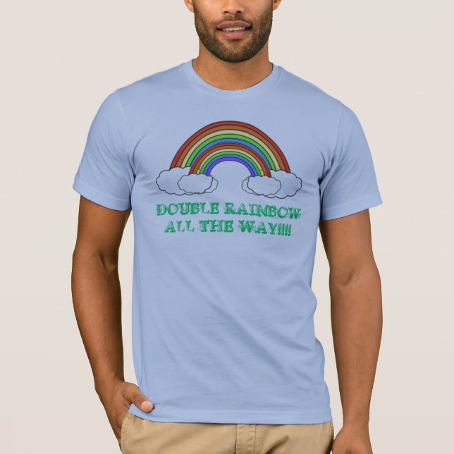T-SHIRT DOUBLE ARC-EN-CIEL COMPLÈTEMENT (Devant)