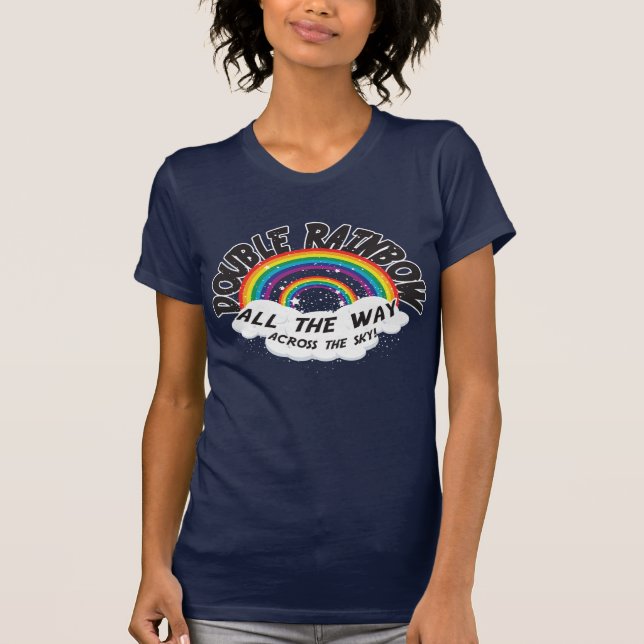 T-shirt DOUBLE ARC-EN-CIEL complètement (Devant)
