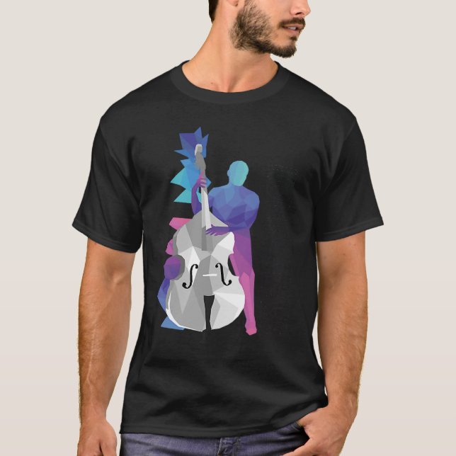 T-shirt Double basse Double bassiste Idée de l'instrument (Devant)