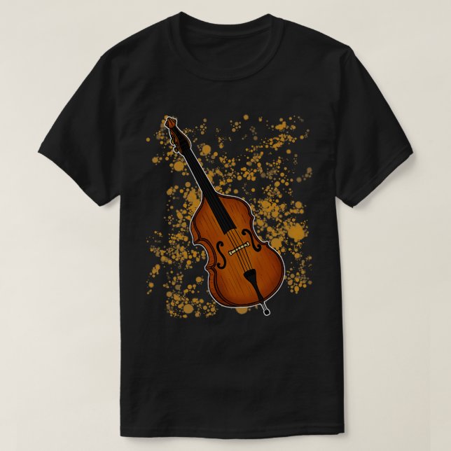 T-shirt Double Basse Enseignant Baid Chaîne Musicien (Design devant)