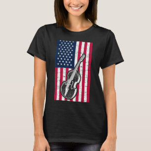 T-shirt Double Basse US Drapeau Patriotique Double Baid
