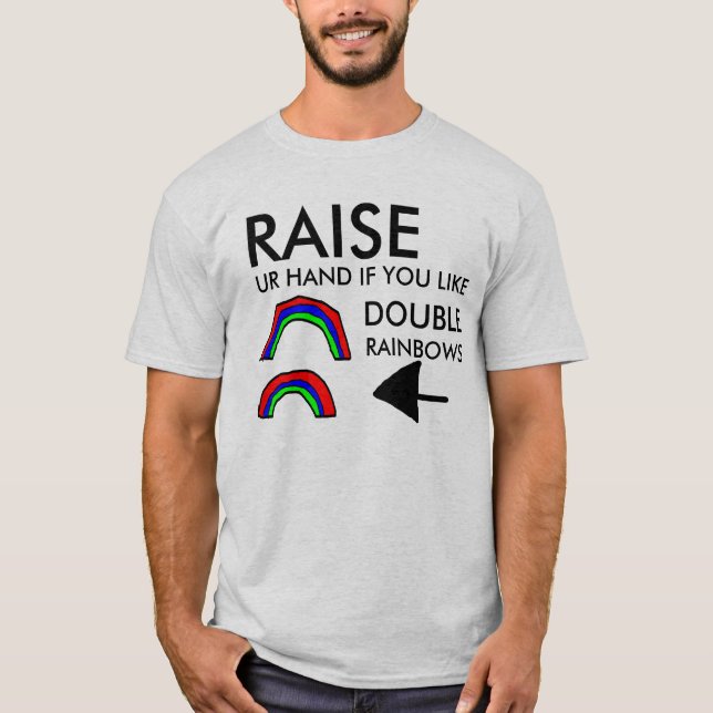 T-shirt Double chemise d'arc-en-ciel (Devant)