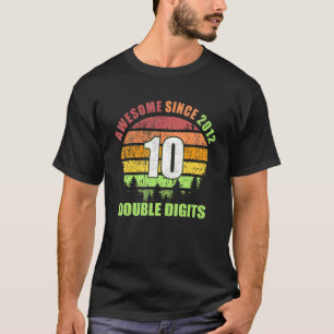T-shirt Double chiffres 10e anniversaire stupéfiant depuis